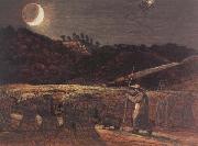Samuel Palmer Cornfield by Moonlight Sweden oil painting artist